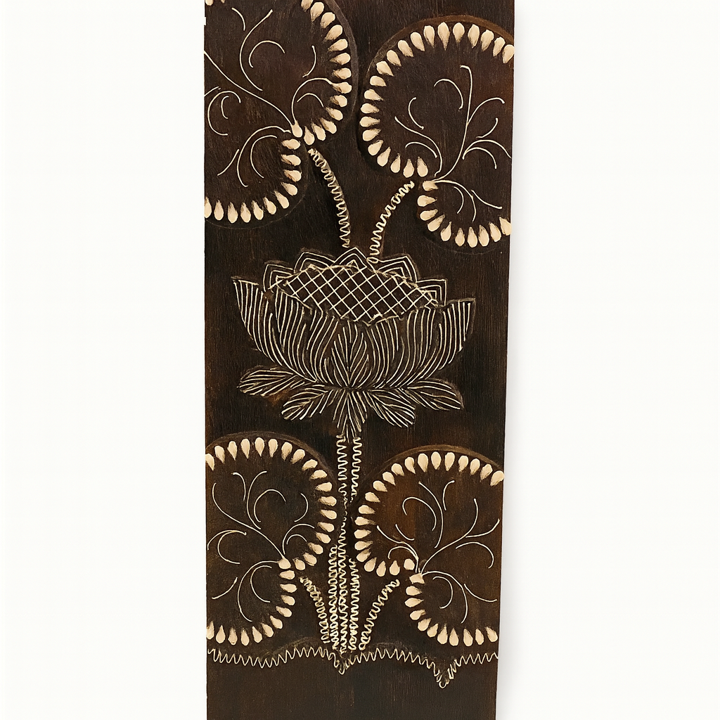 Cuadro Flor de loto Grande café