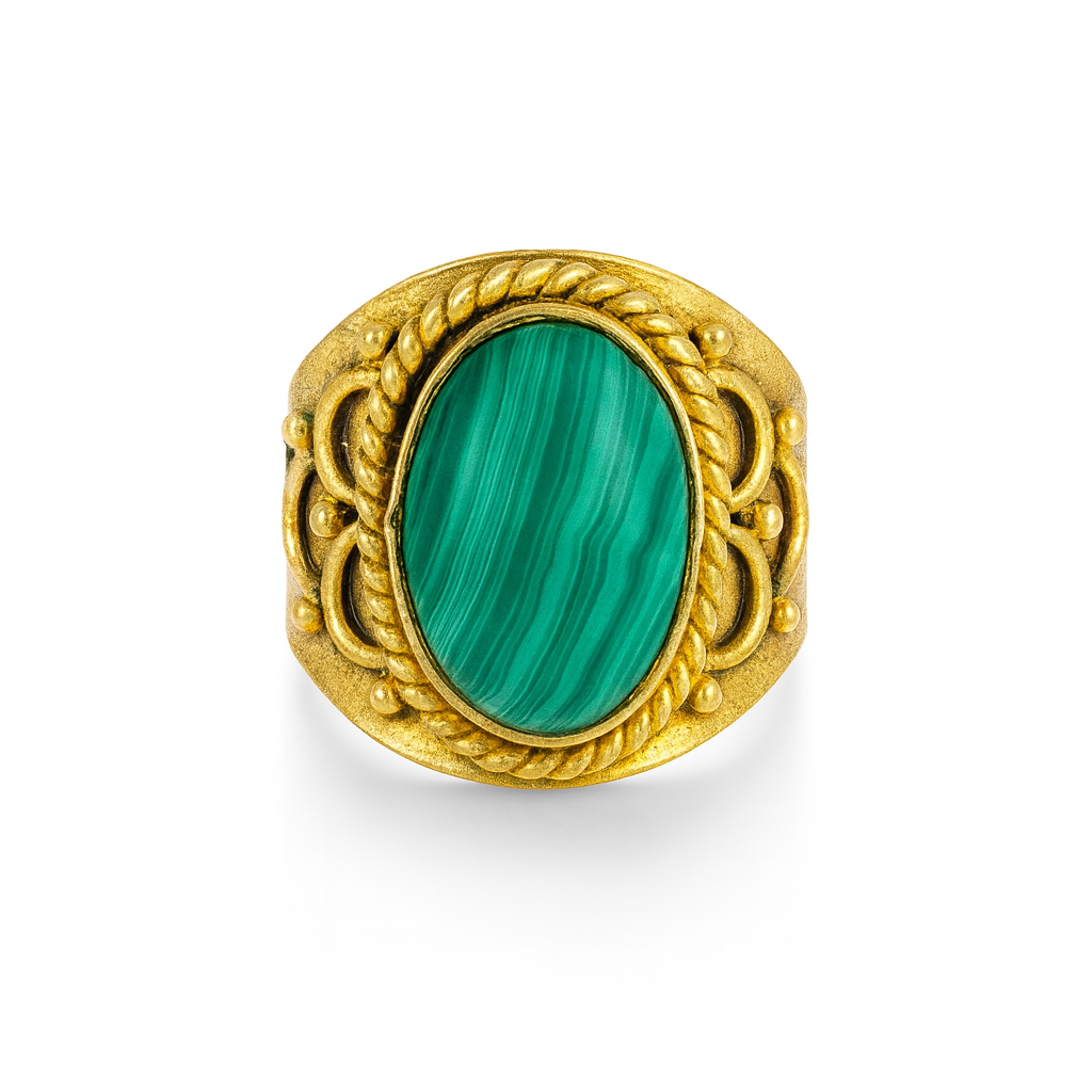Anillo Royaume Malaquita Talla 11