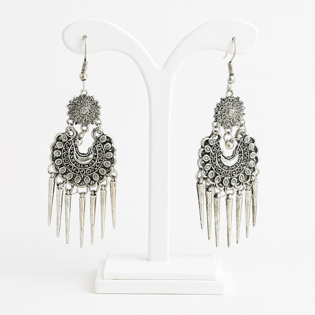 Aros Tribal Queen Plateado