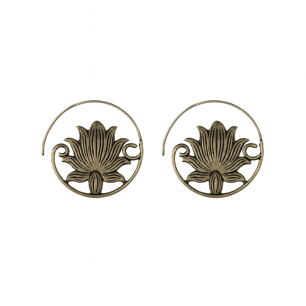 Aros Flor Plateado