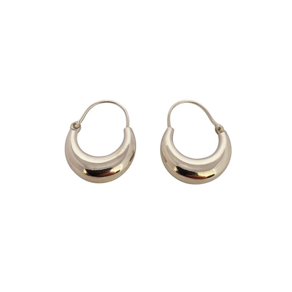 Aros Luna Plateada