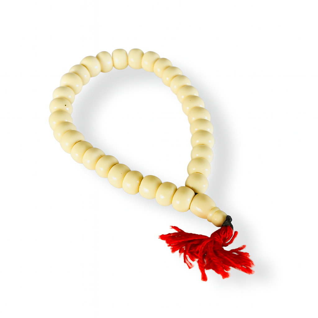 Pulsera Japa Mala White  6mm