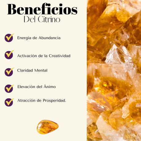 Pulsera Ajustable Citrino 4mm