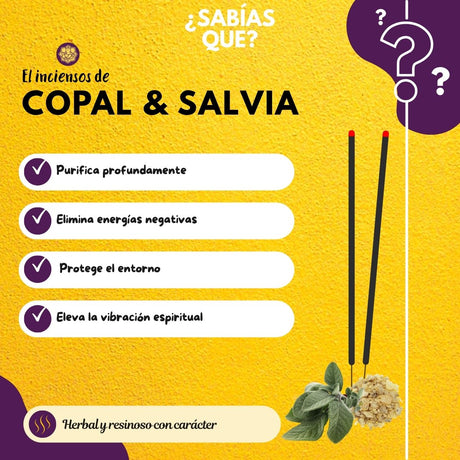 Incienso Natural Copal Salvia Blanca - Hari Darshan