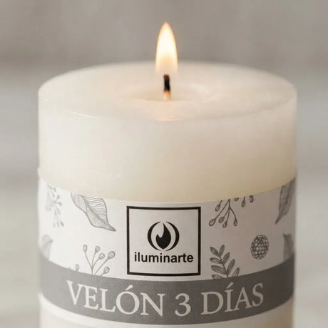 Velón Liso 3 Días Blanco