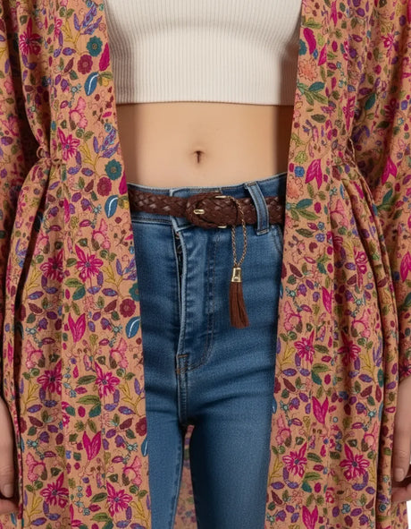 Kimono Denali Beige con Rosa