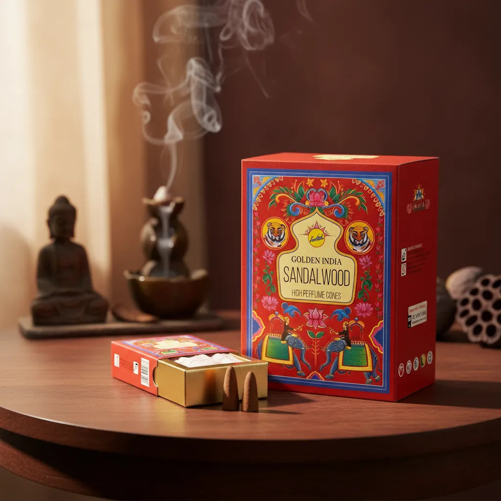 Incienso Cascada Golden Indian SandalWood 10 conos