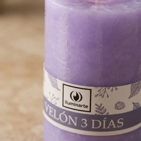 Velón Liso 3 Días Lila