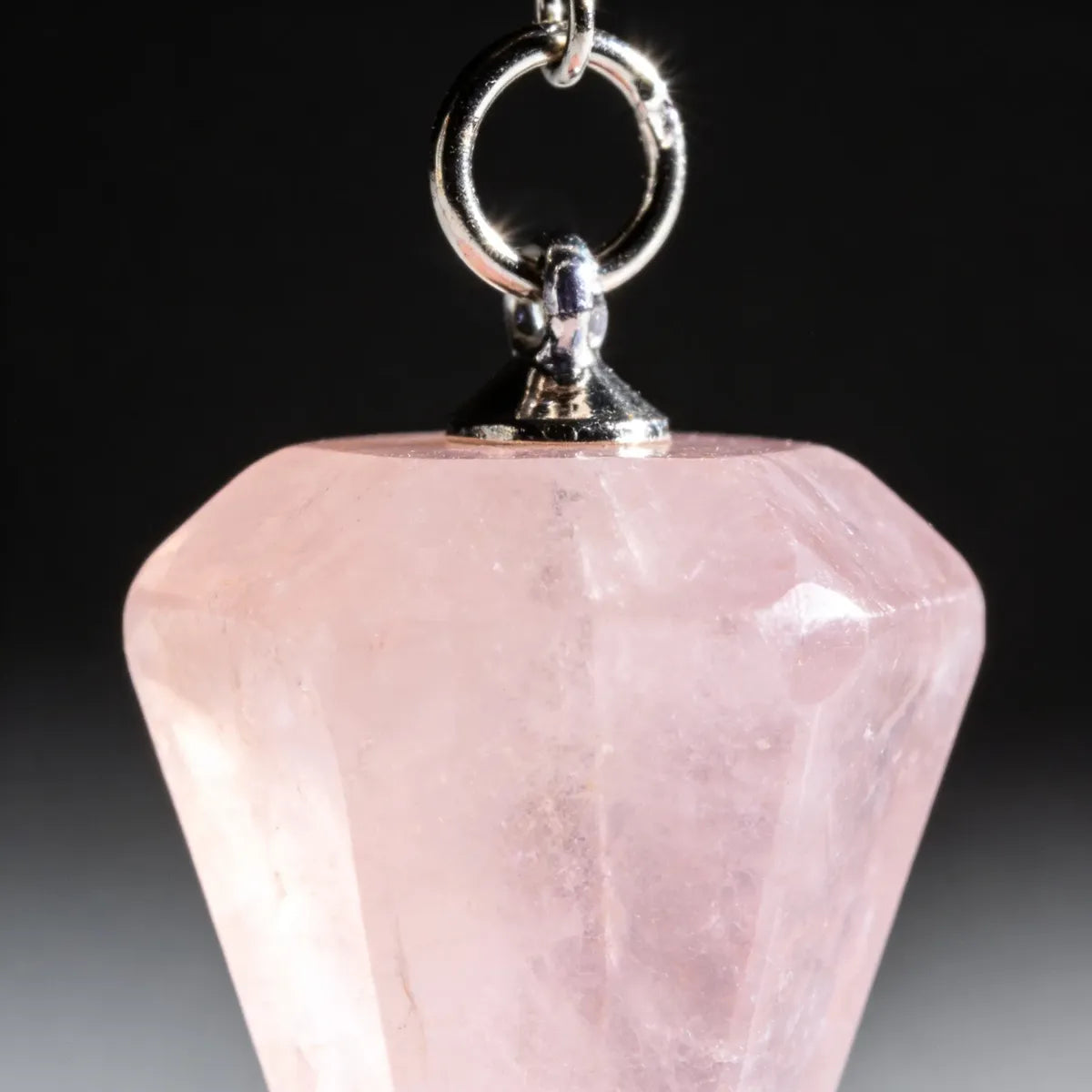 Péndulo Pirámide Cuarzo Rosa Chico