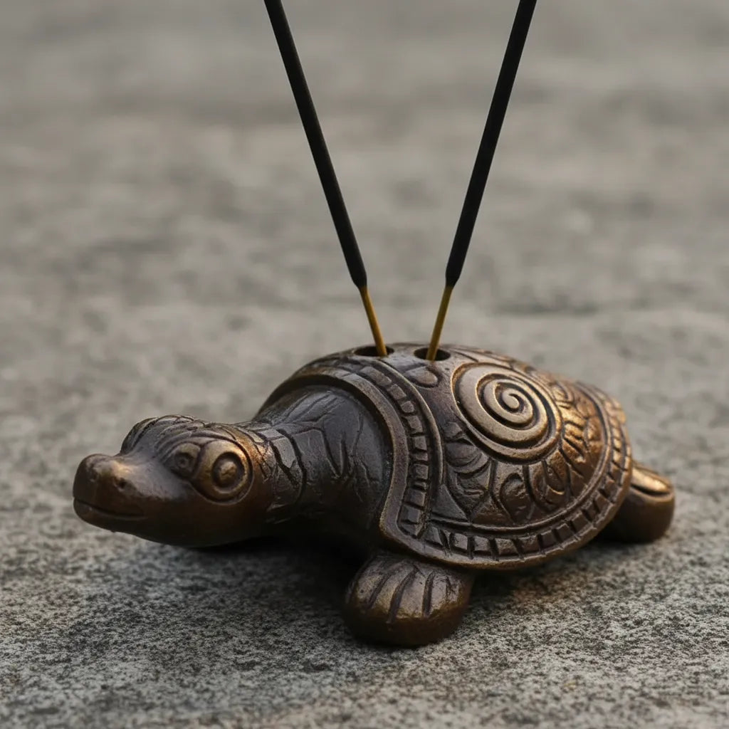 Porta Incienso Bronce Mini Tortuga