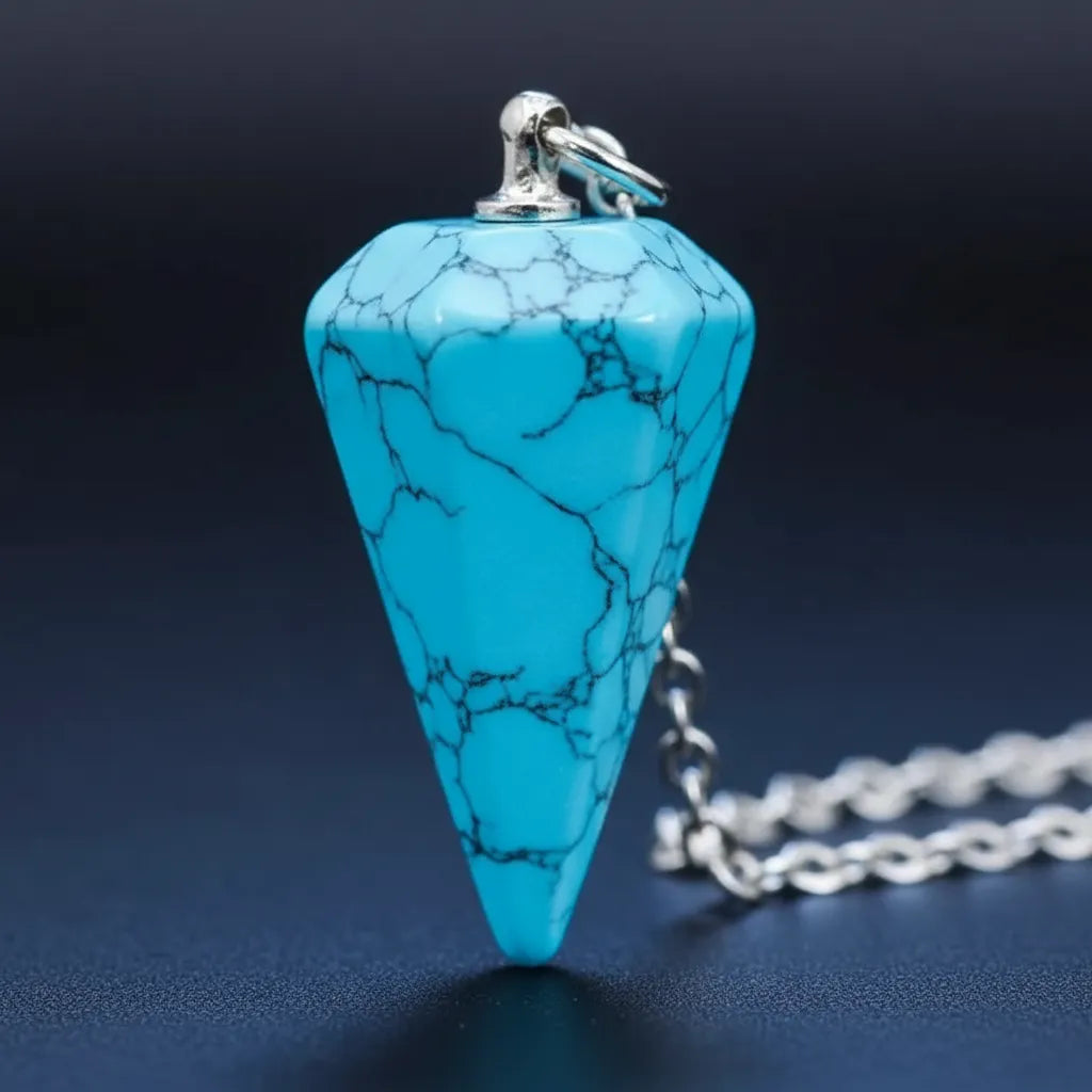 Péndulo Mini Howlita Azul
