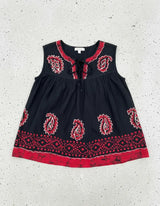 Blusa Dayita Negro con Rojo