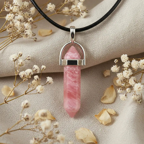 Collar de Punta Cuarzo Cherry
