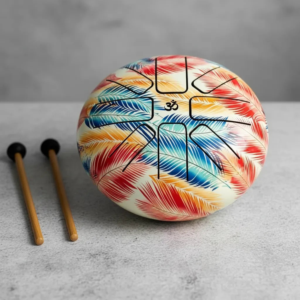 Hand Drum Pluma Arcoíris 16 cm