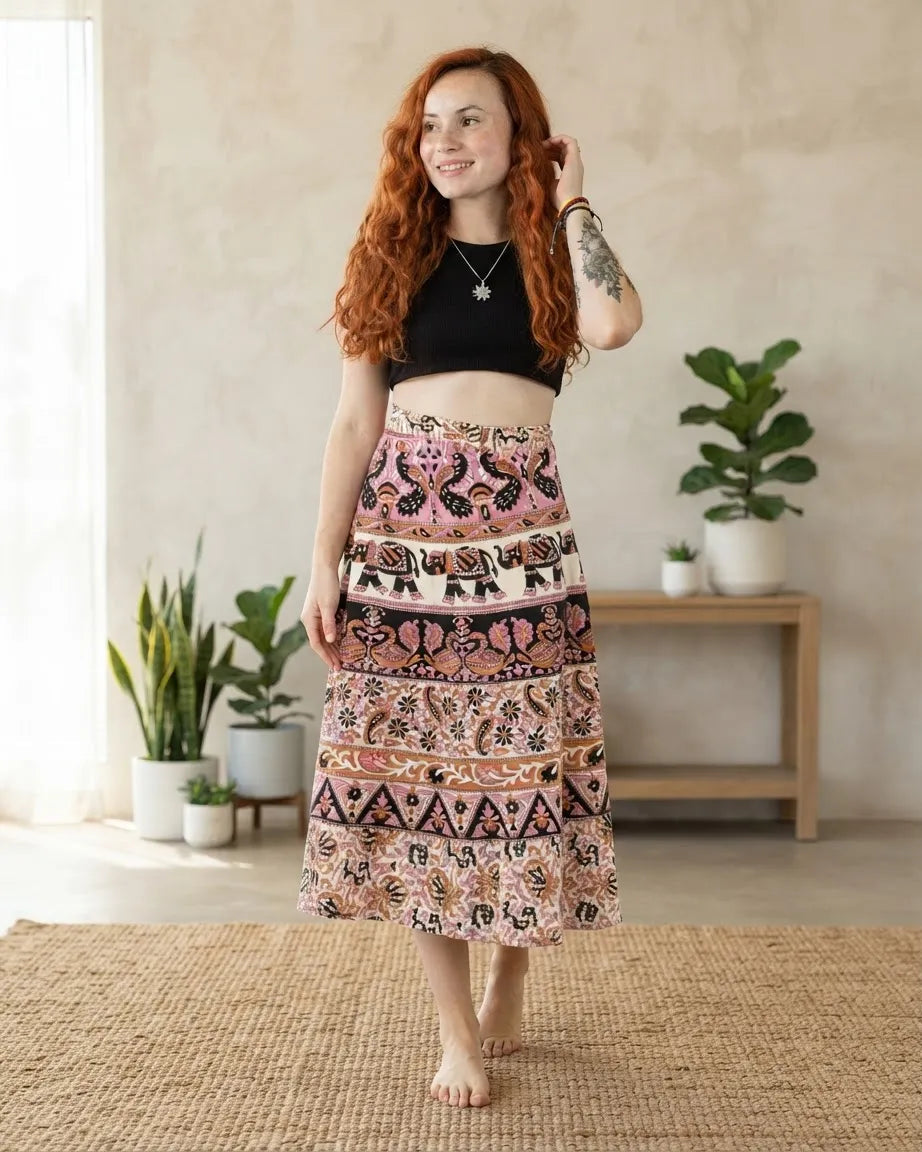 Falda Envolvente Dulari Rosa