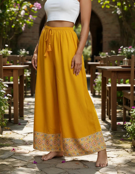Pantalón Palazzo Raga Mostaza