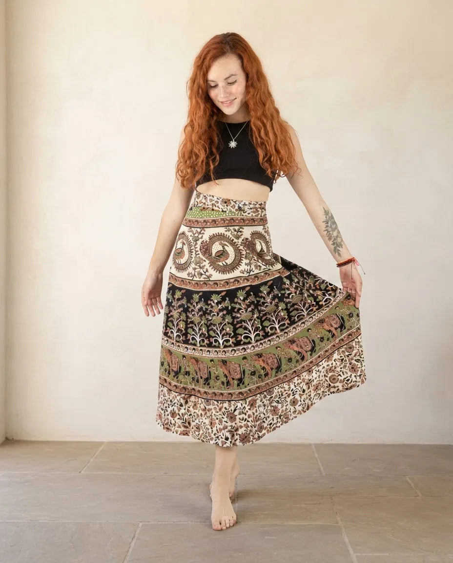 Falda Envolvente Dipika Verde