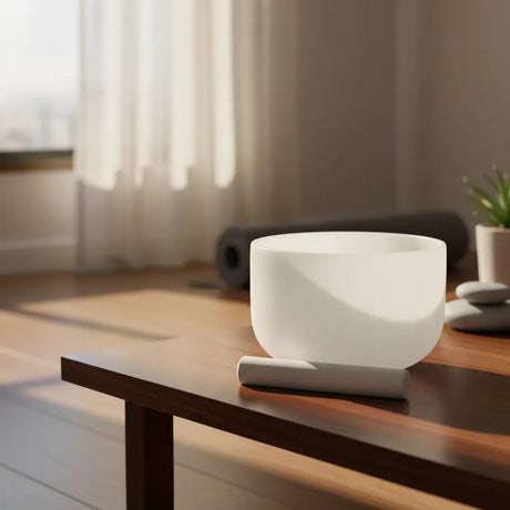 Cuenco Tibetano Cuarzo 6 Pulgadas Nota SOL