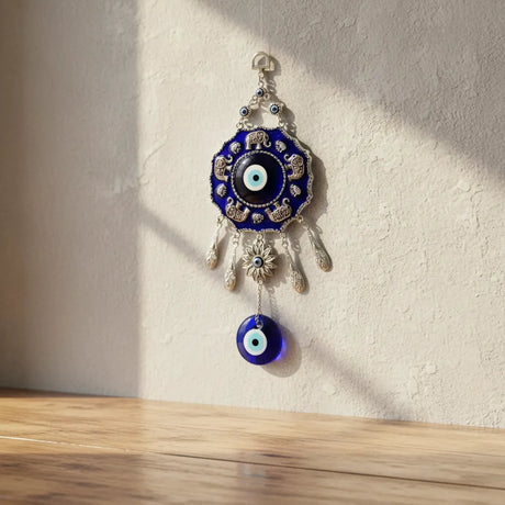 Colgante Ojo Turco Elefantes Rojos