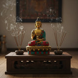 Buda Siddhartha Bronce con Piedras 18 cm