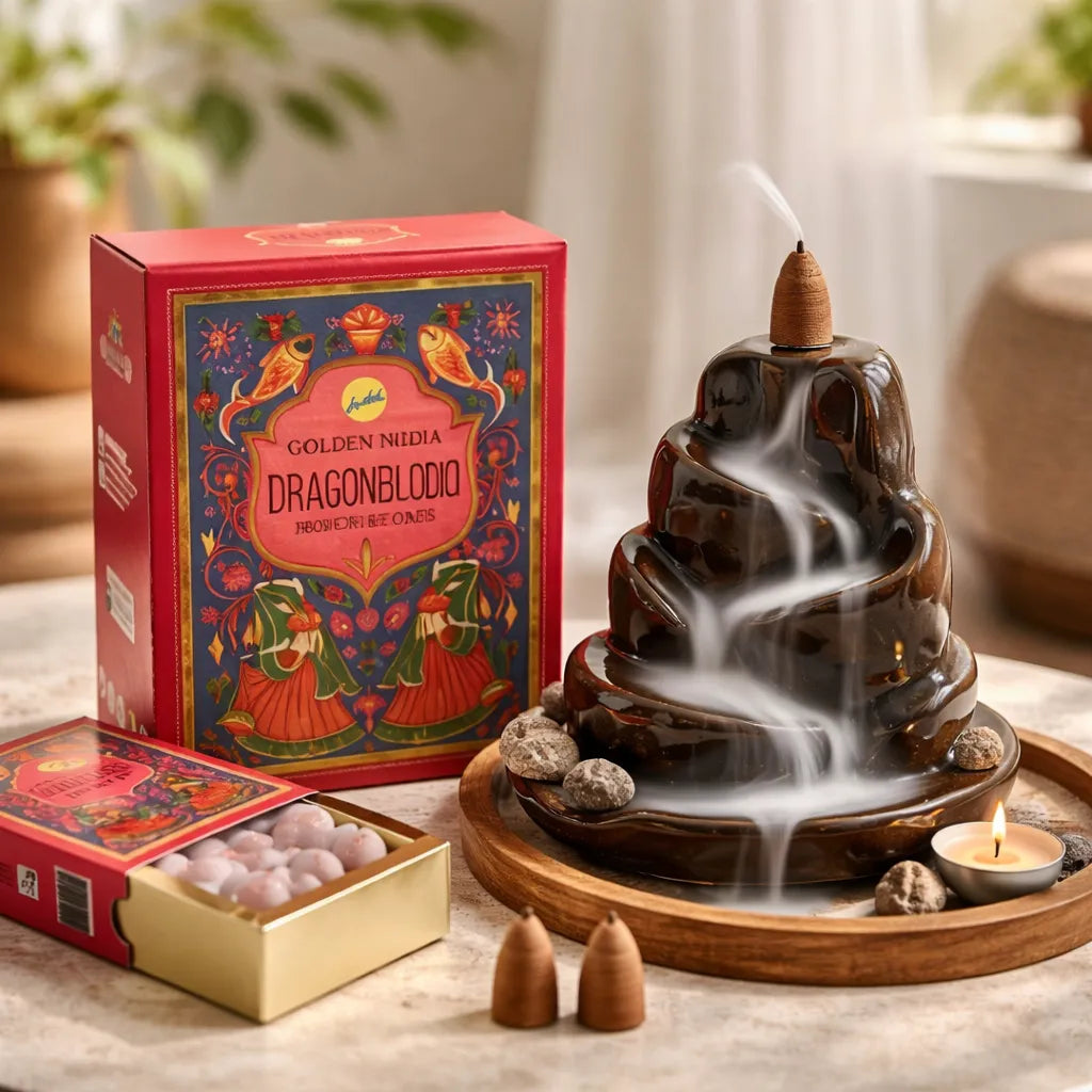 Incienso Cascada Golden Indian Sangre de Dragón 120 conos