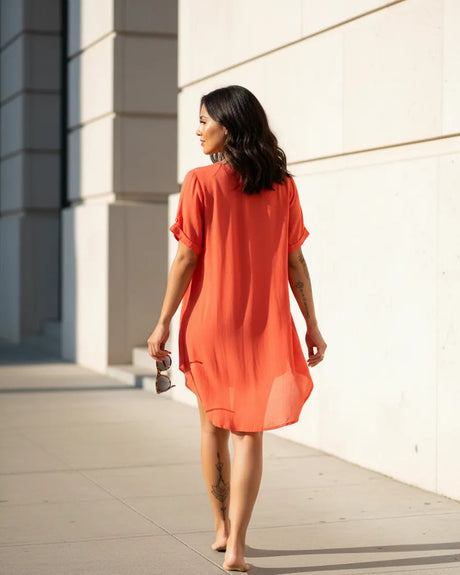 Blusa Vestido Dipika Salmon