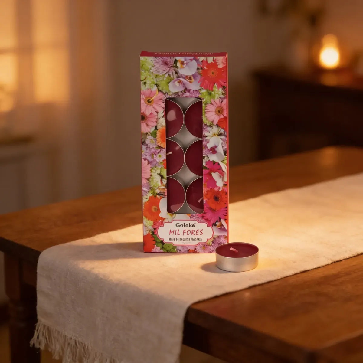 Vela Tealight Mil Flores