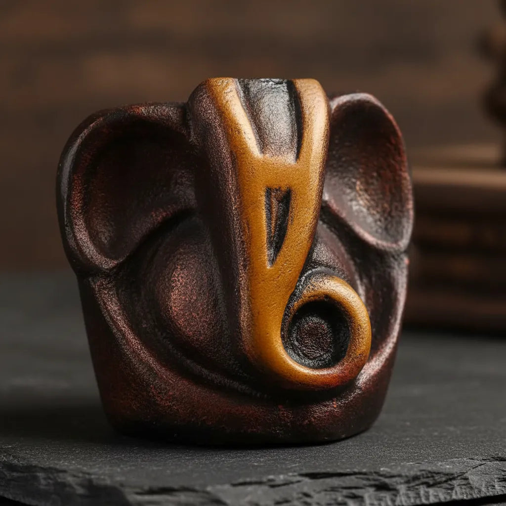 Porta Incienso Bronze Mini Ganesh