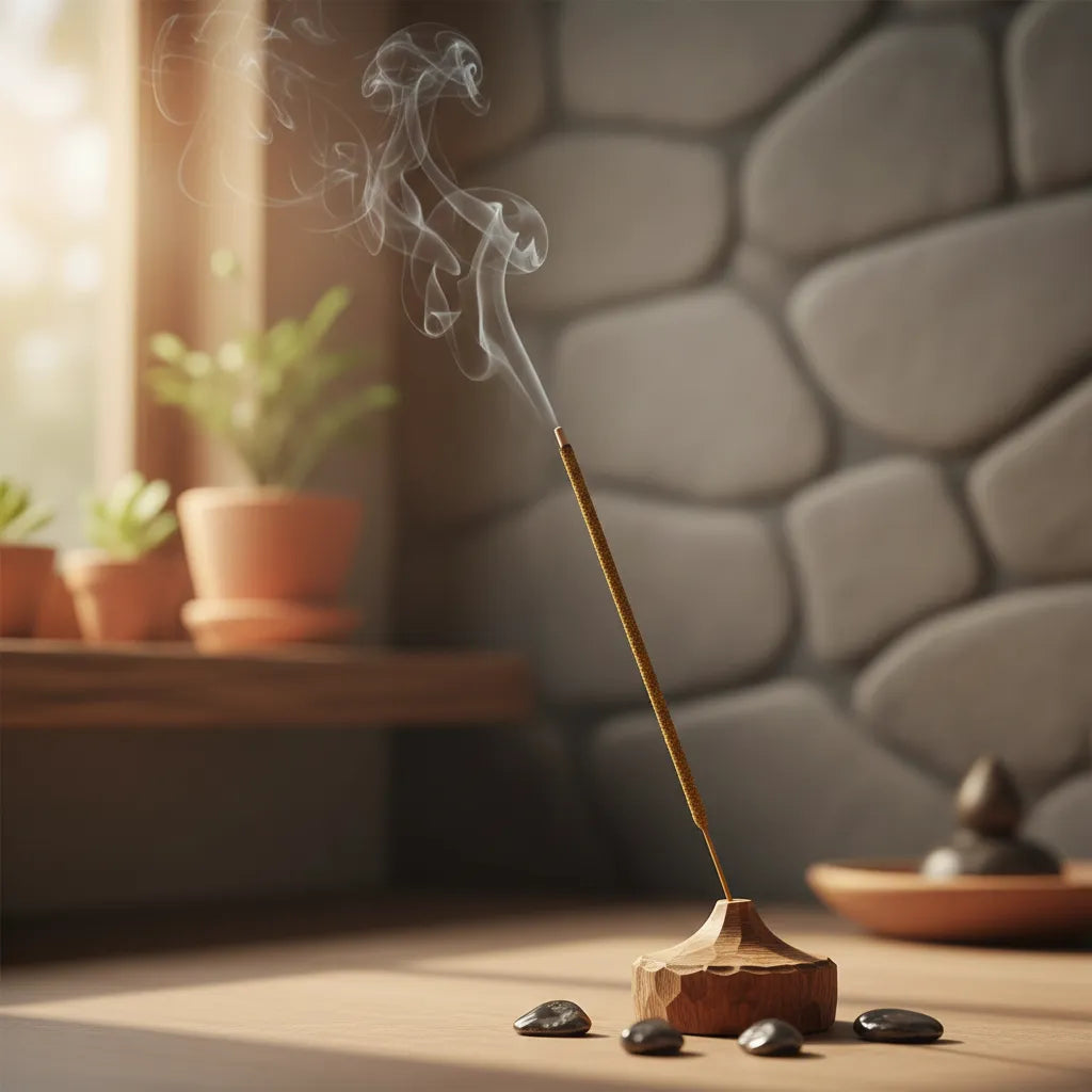 Incienso Palo Santo con Piedras de Pirita