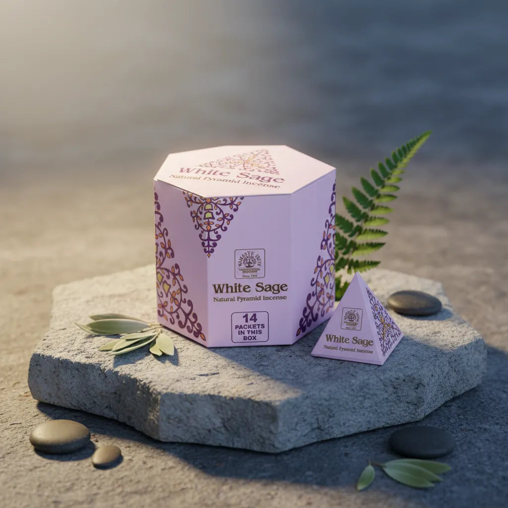 Incienso en Pirámide Salvia Blanca