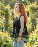 Blusa Dayita Negro con Verde