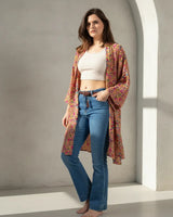 Kimono Denali Beige con Rosa