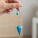 Péndulo Mini Howlita Azul