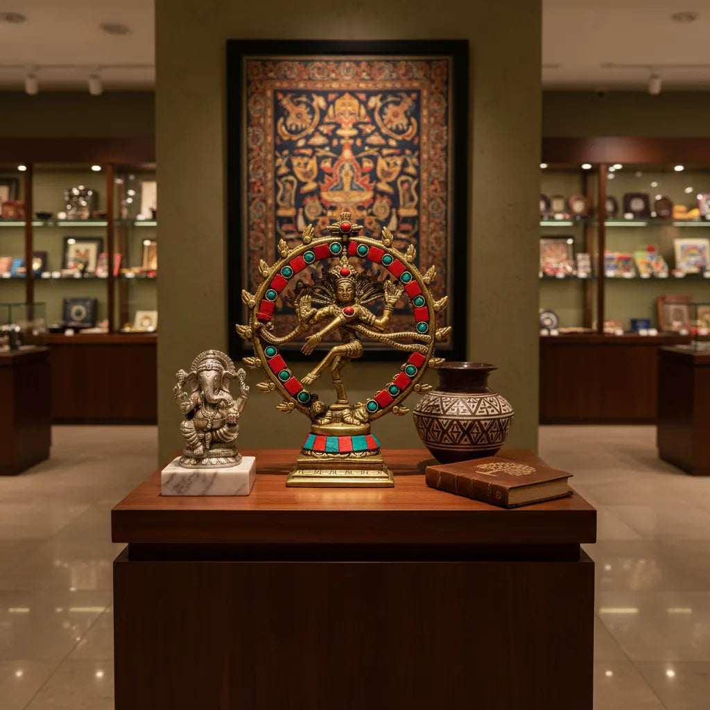 Nataraja Bronce con Piedras 17 cm