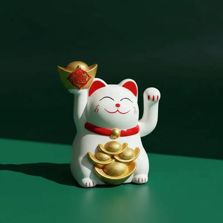 Gato Chino de la Suerte con Energía Solar