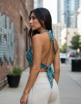 Top Trisha Azul con Turquesa
