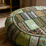 Cojin de Suelo Verde Boho Redondo XL