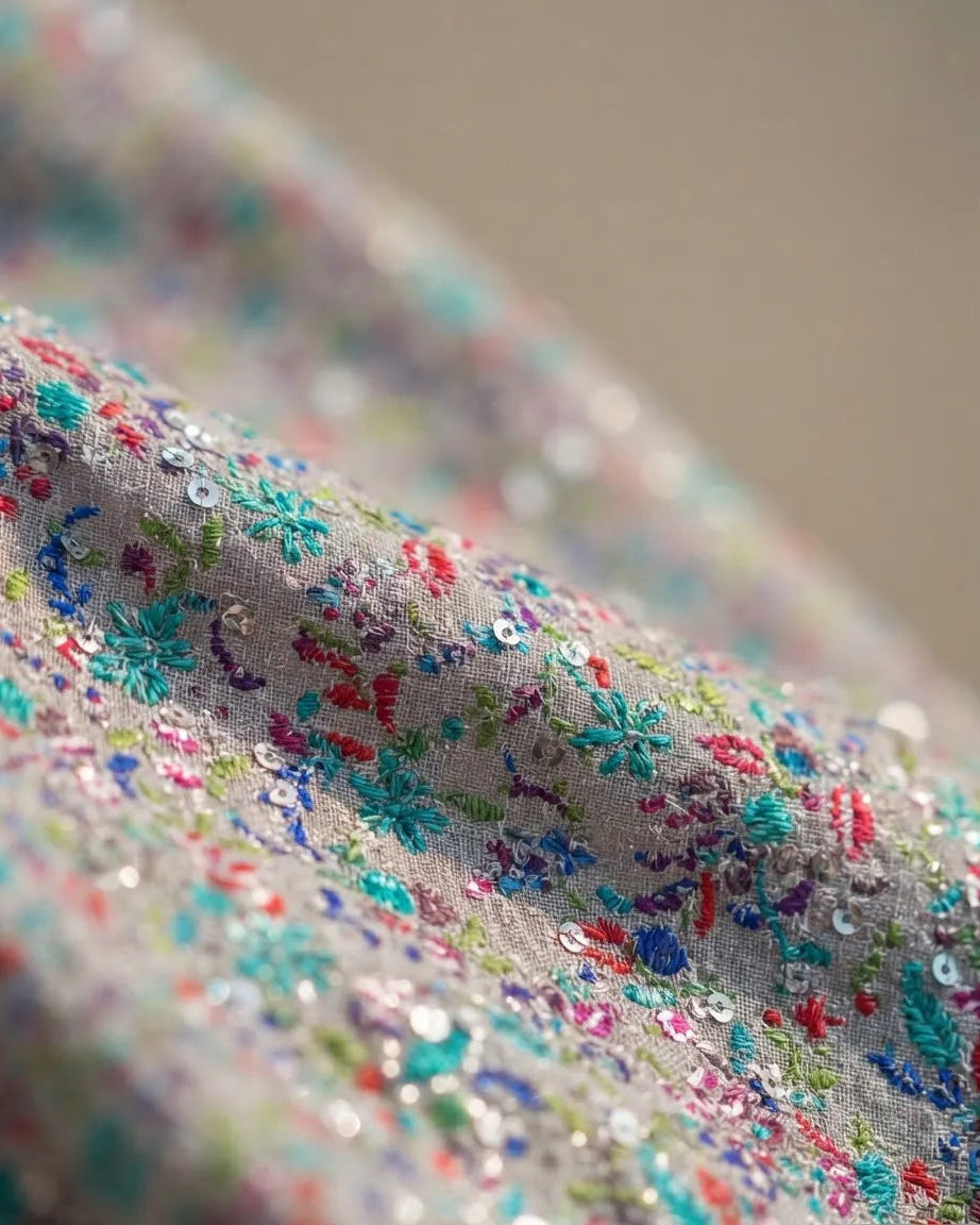 Kimono Trisha Gris con Azul