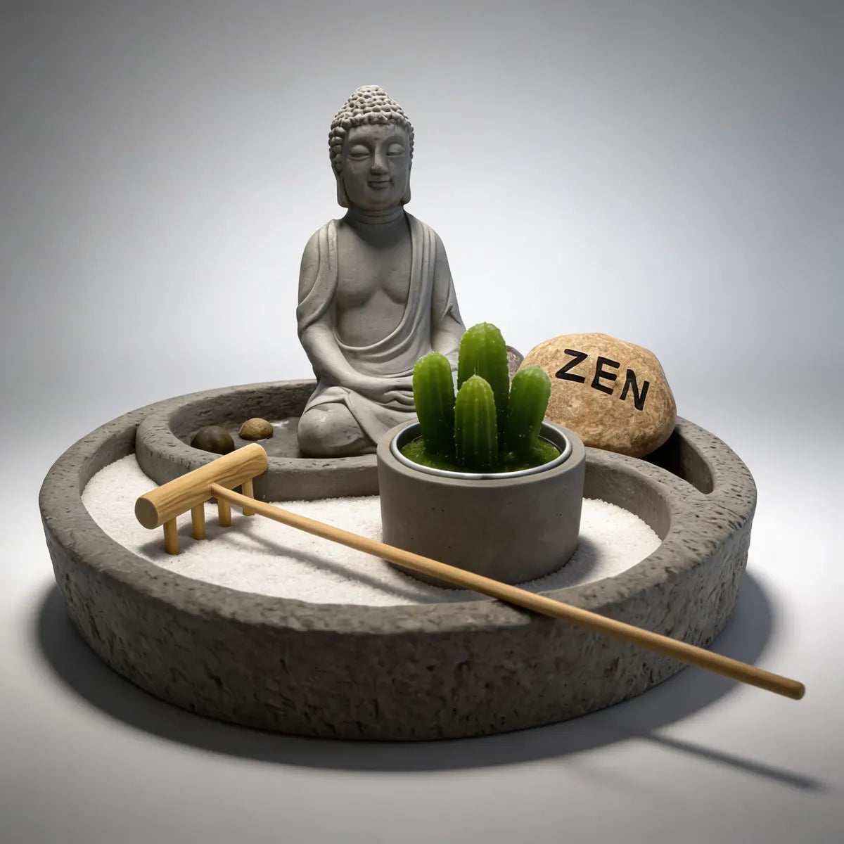 Jardin Zen Budda Ying Yang