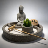 Jardin Zen Budda Ying Yang