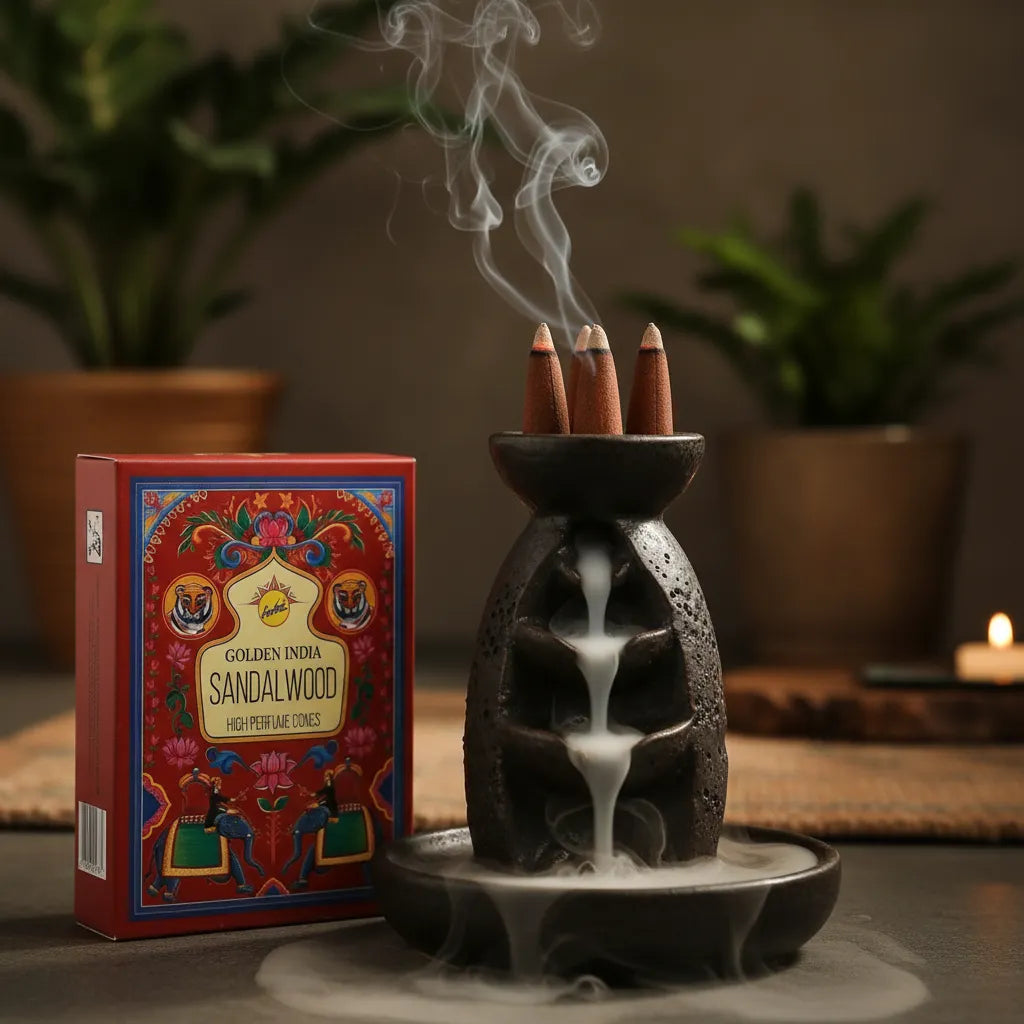 Incienso Cascada Golden Indian SandalWood 120 conos