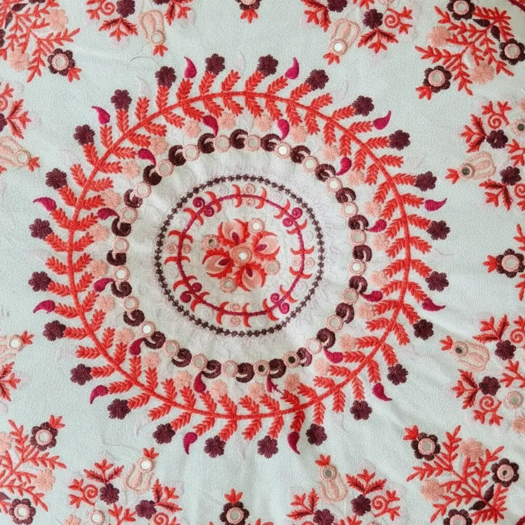 Cojin Boho Rosado Redondo Chico