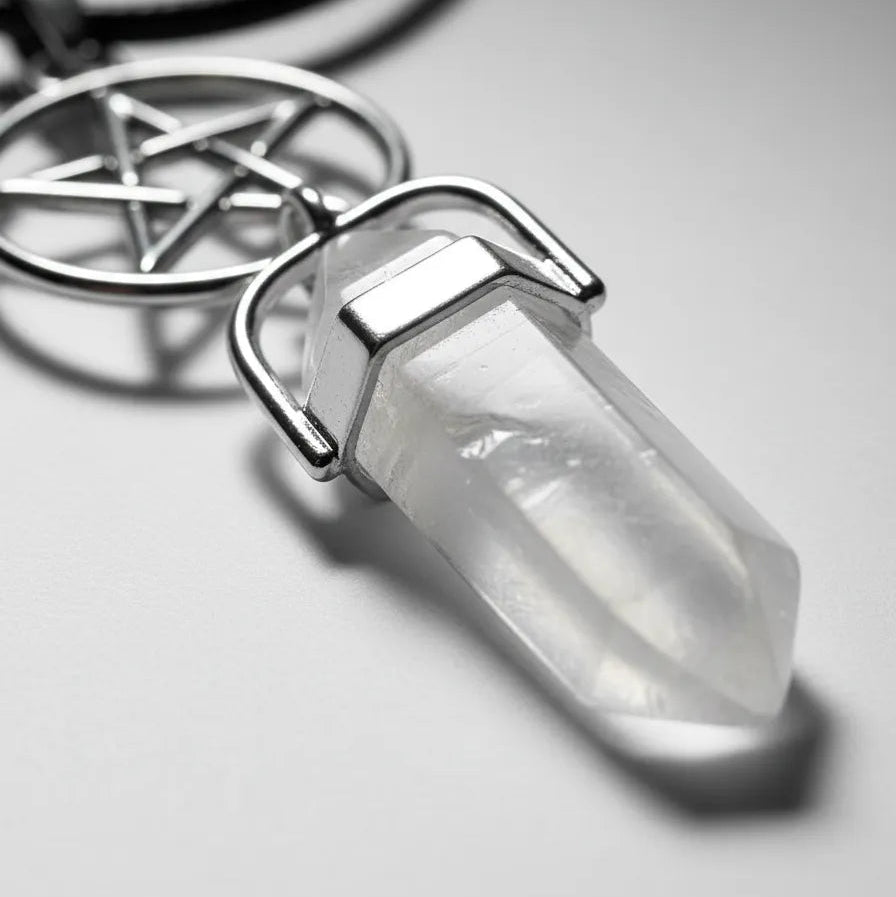 Colgante Estrella de Punta Cuarzo de Cristal