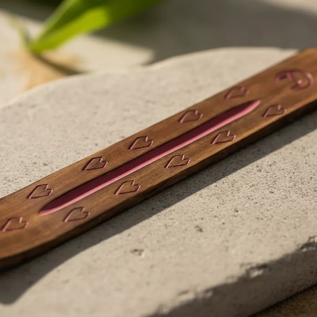 Porta incienso Natural Wood Rosado