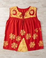 Blusa Chandri Rojo con Amarillo