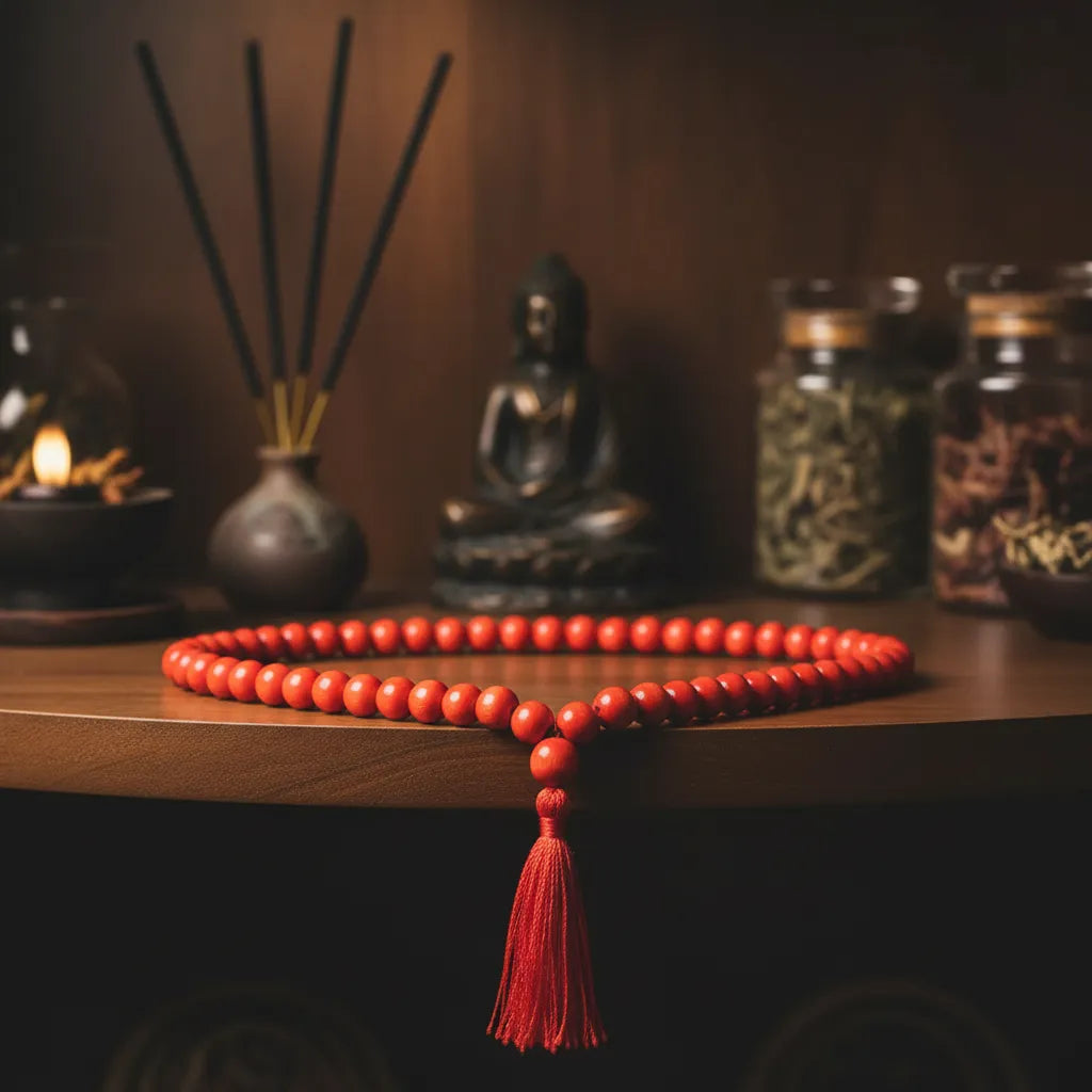 Japa Mala Madera Naranjo 8 mm