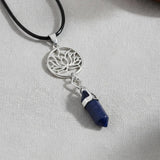 Colgante Lotus de Punta Lluvia de Estrellas Azul