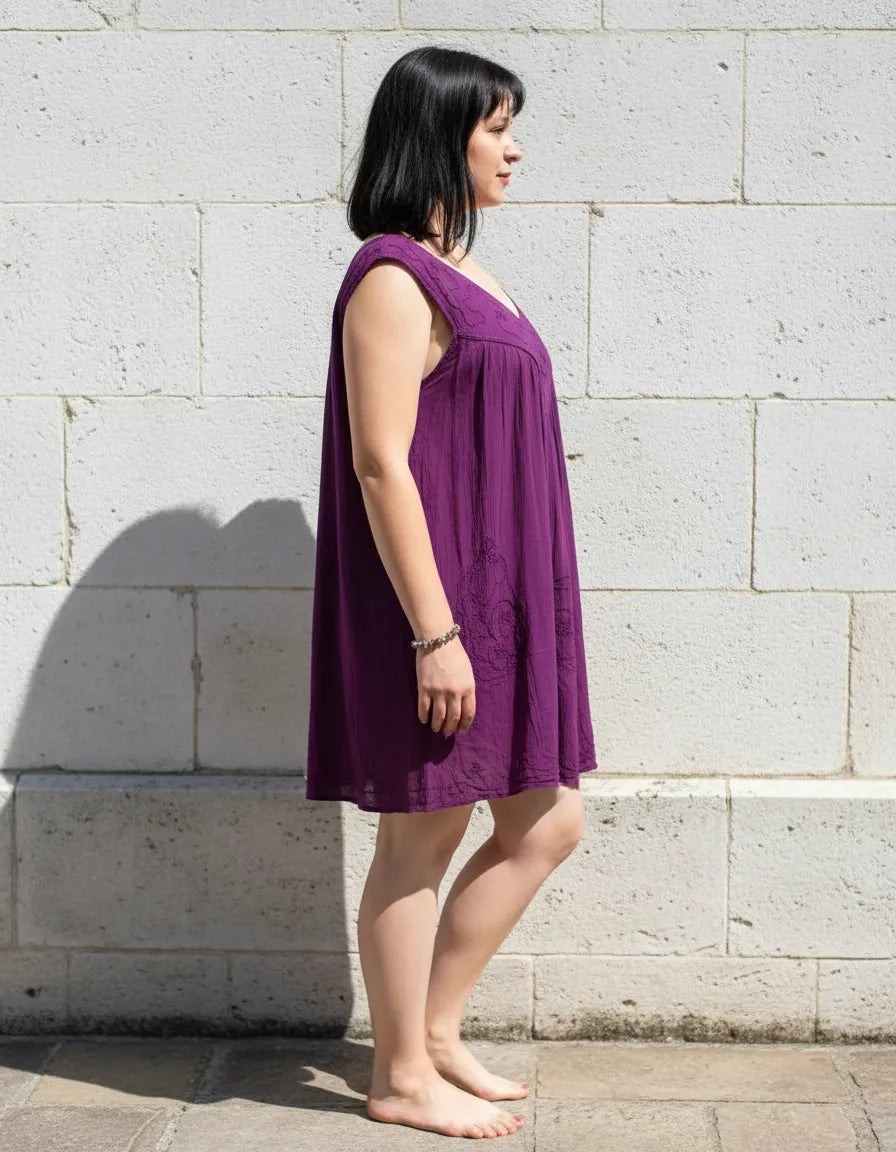Blusa Vestido Chalani Morada