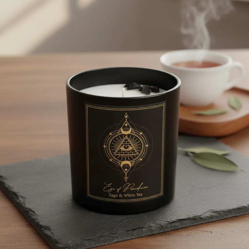 Vela Ojo de la Providencia con Piedras 120g