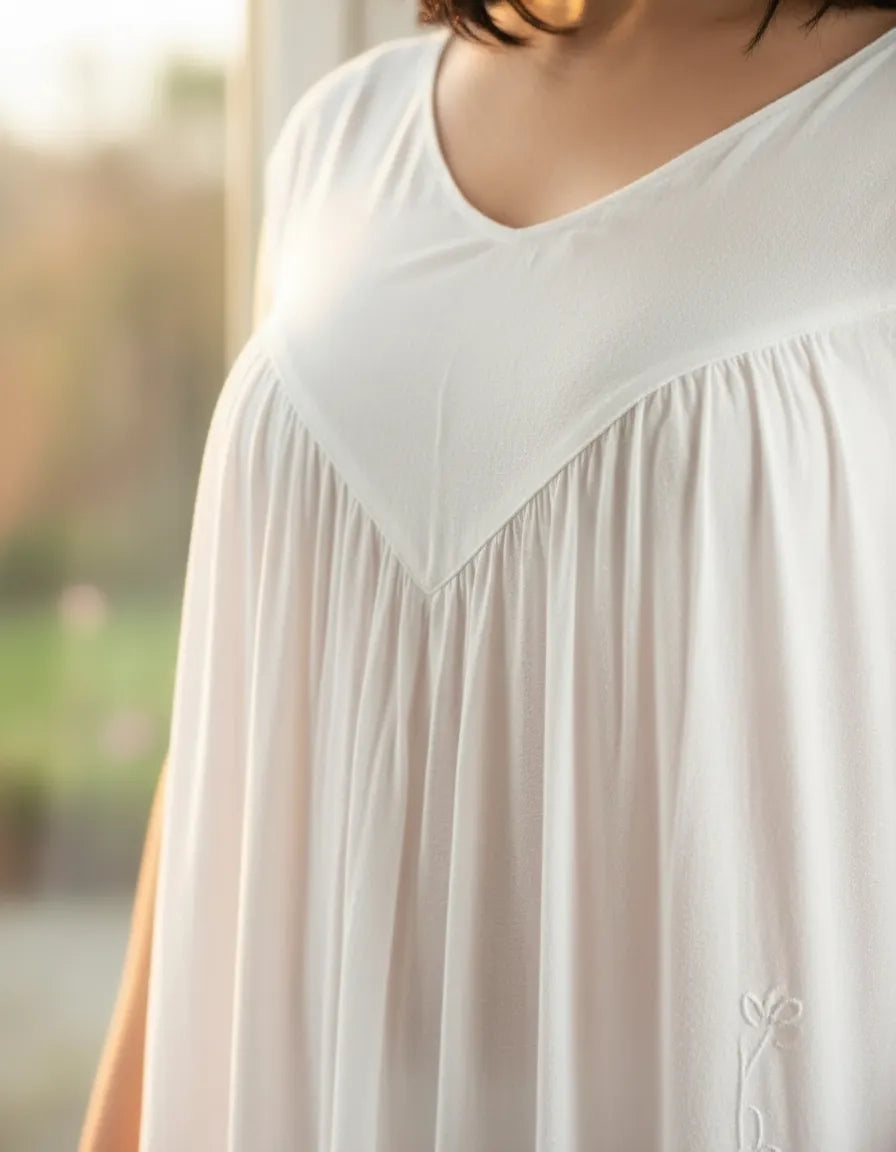 Blusa Vestido Charita Blanca